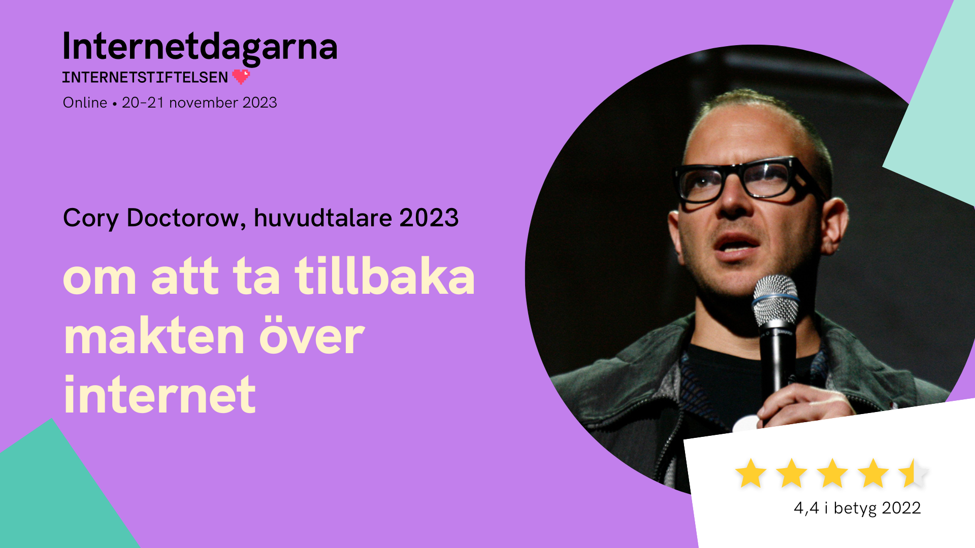 Cory Doctorow – integritetsaktivist | Internetdagarna