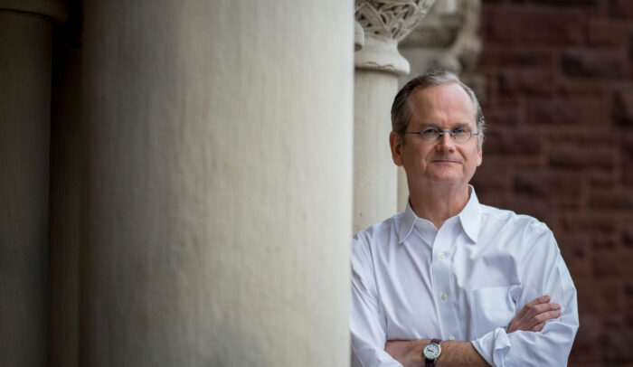 Porträtt av Lawrence Lessig